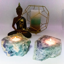 Load image into Gallery viewer, Rainbow Fluorite Candle Holder
