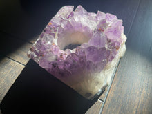 Load image into Gallery viewer, Amethyst Druzy Crystal Candle Holder
