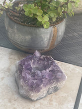 Load image into Gallery viewer, Amethyst Crystal Druzy Candle Holder - Wicca Witchcraft Spells Incantations Divination
