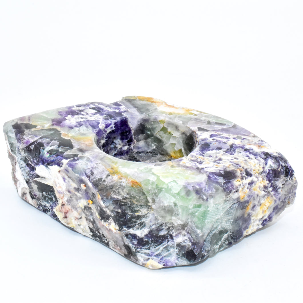 Rainbow Fluorite Candle Holder